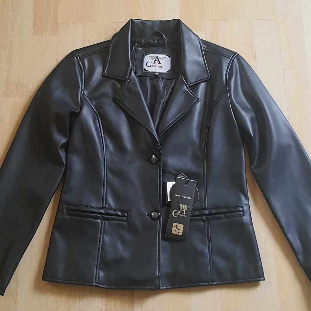 NWT Faux Leather Black Jacket